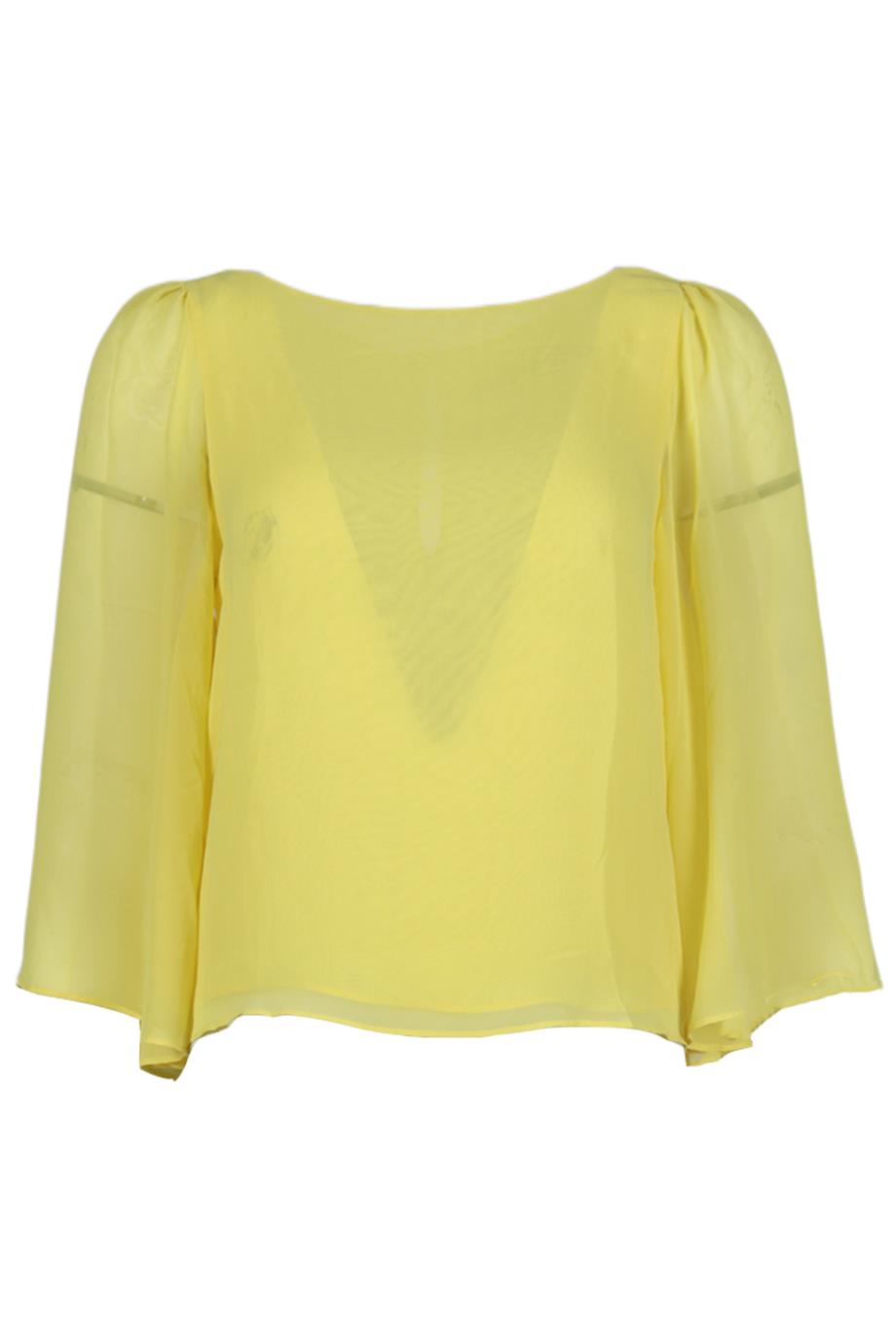 ALICE AND OLIVIA CREPE TOP XSMALL