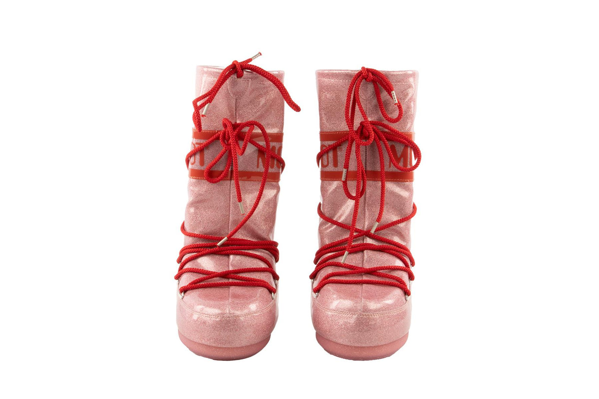 MOON BOOT PINK SHELL BOOTS EU 39-41 UK 6-8 US 9-11