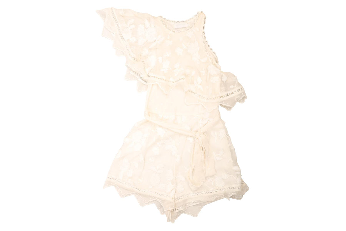 ZIMMERMANN IVORY SILK PLAYSUIT 1 UK 10
