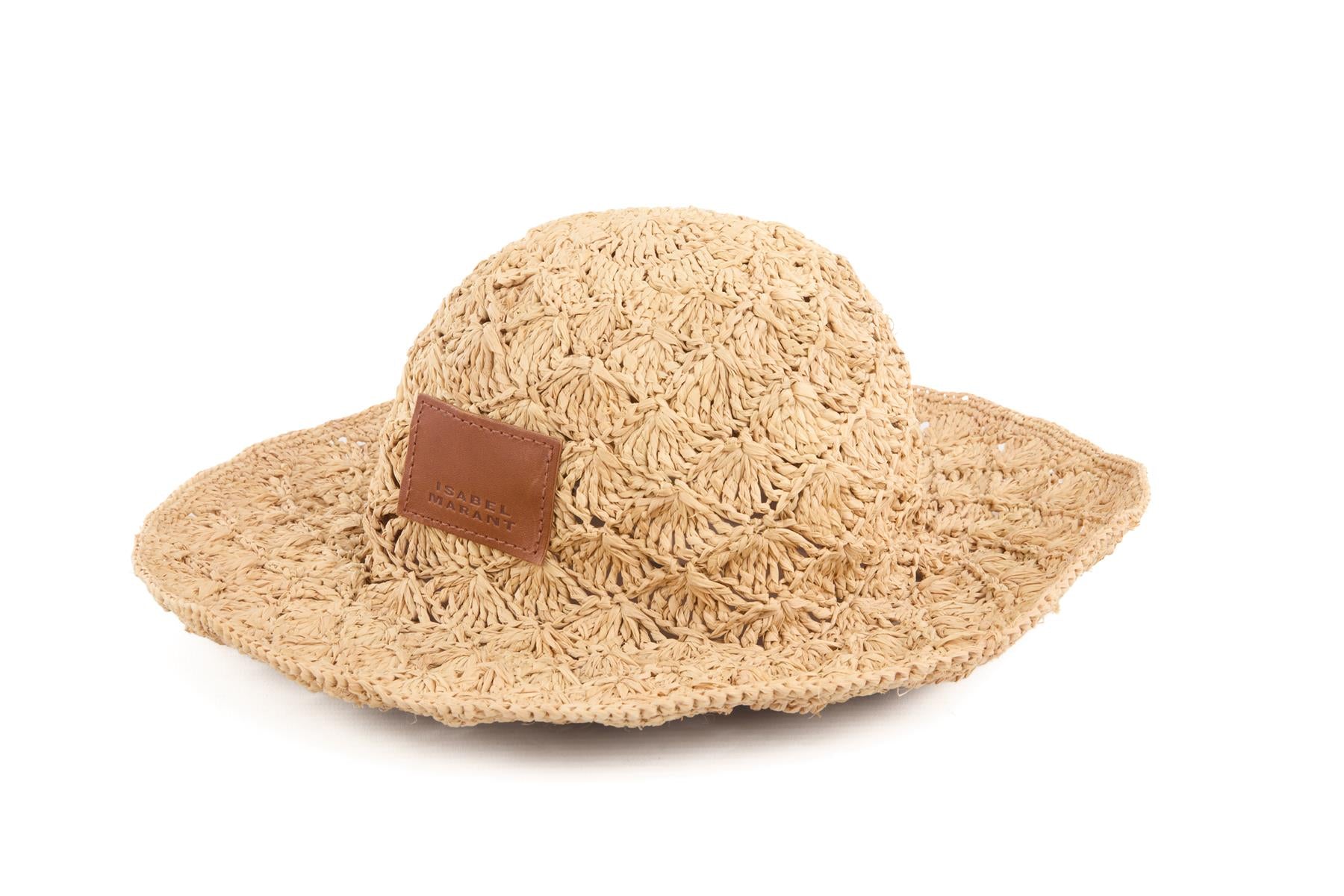 ISABEL MARANT BEIGE RAFFIA HAT