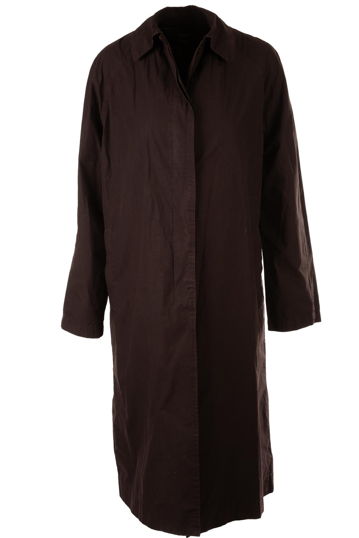 LESET BROWN COTTON COAT SMALL
