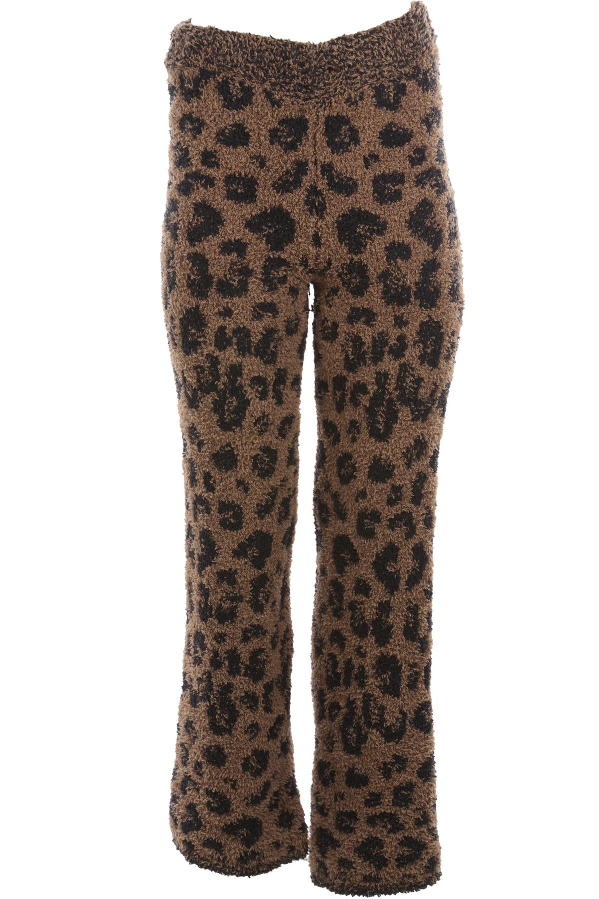 SKIMS BROWN FLEECE TRACK PANTS XXSMALL