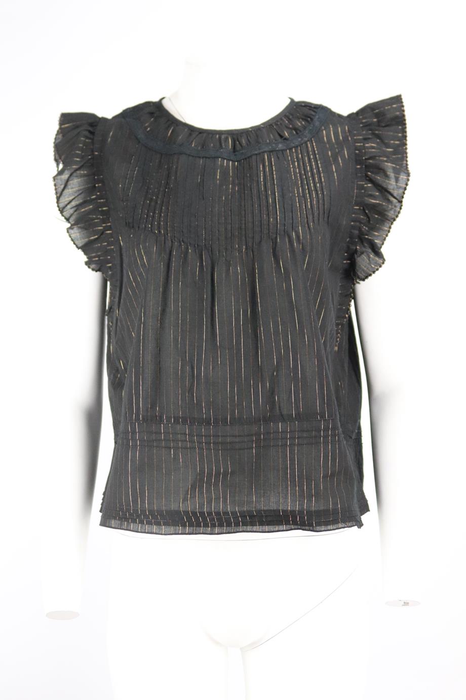 POUPETTE ST BARTH STRIPED COTTON TOP MEDIUM