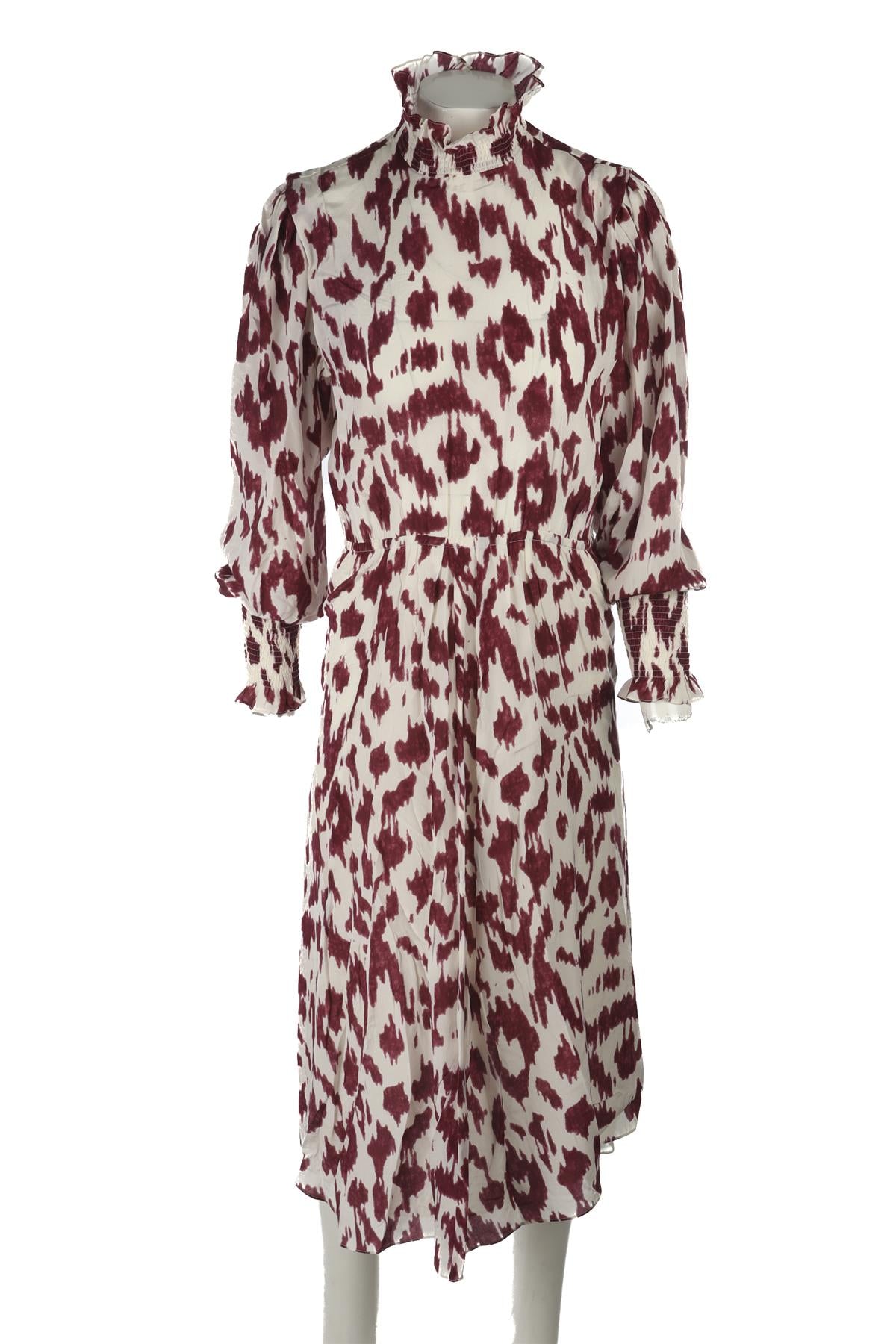 ISABEL MARANT ETOILE BURGUNDY SILK MAXI DRESS FR 34 UK 6