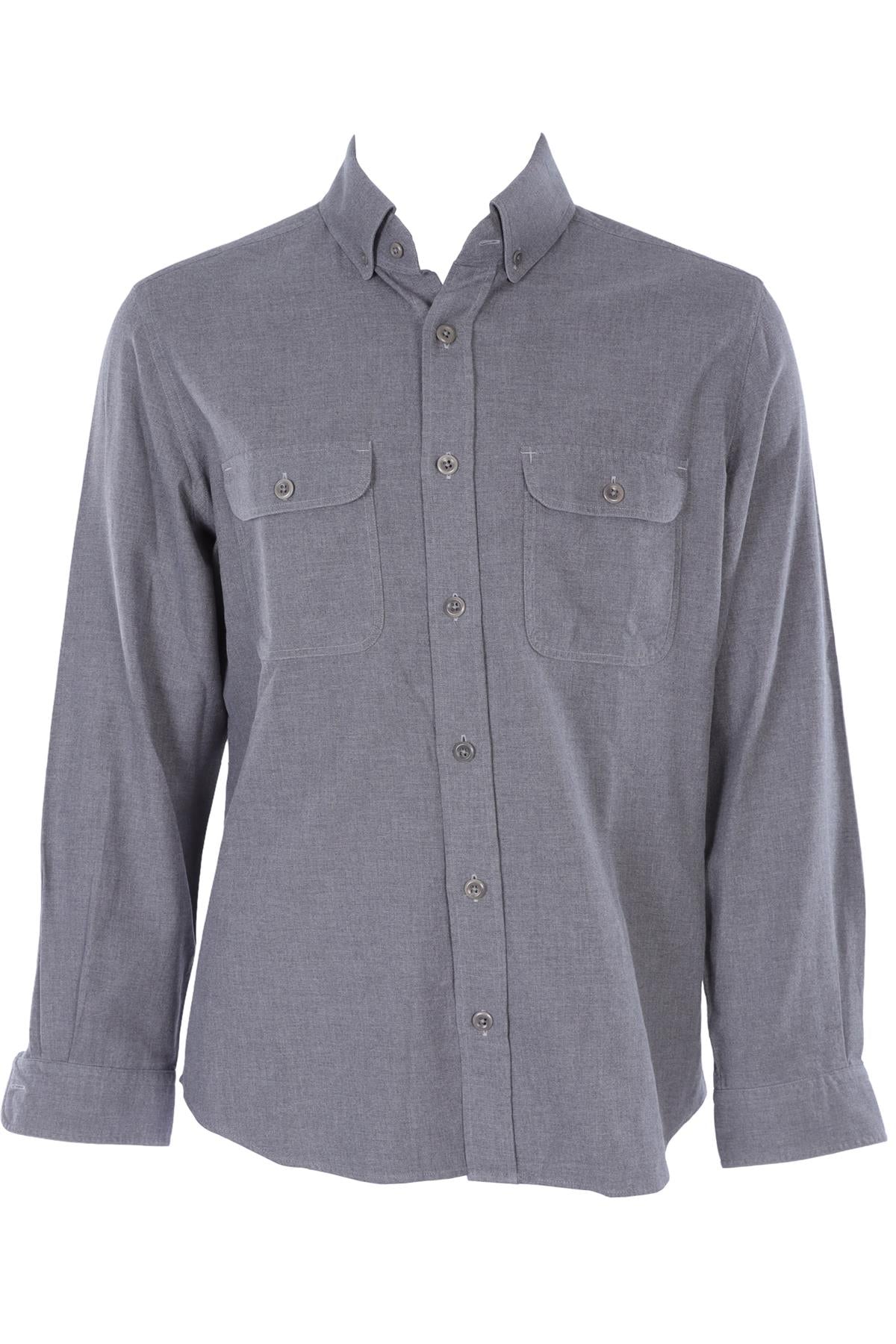 TOM FORD GREY MEN'S COTTON SHIRT UK/US 42