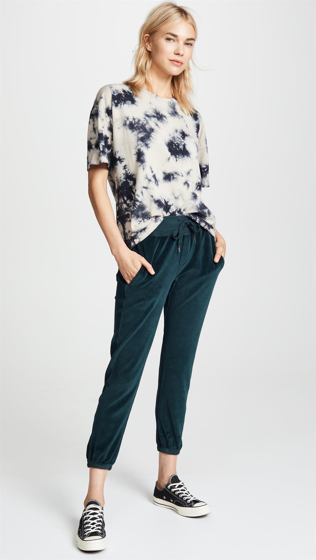 NSF SAYDE VELVET SWEATPANTS LARGE