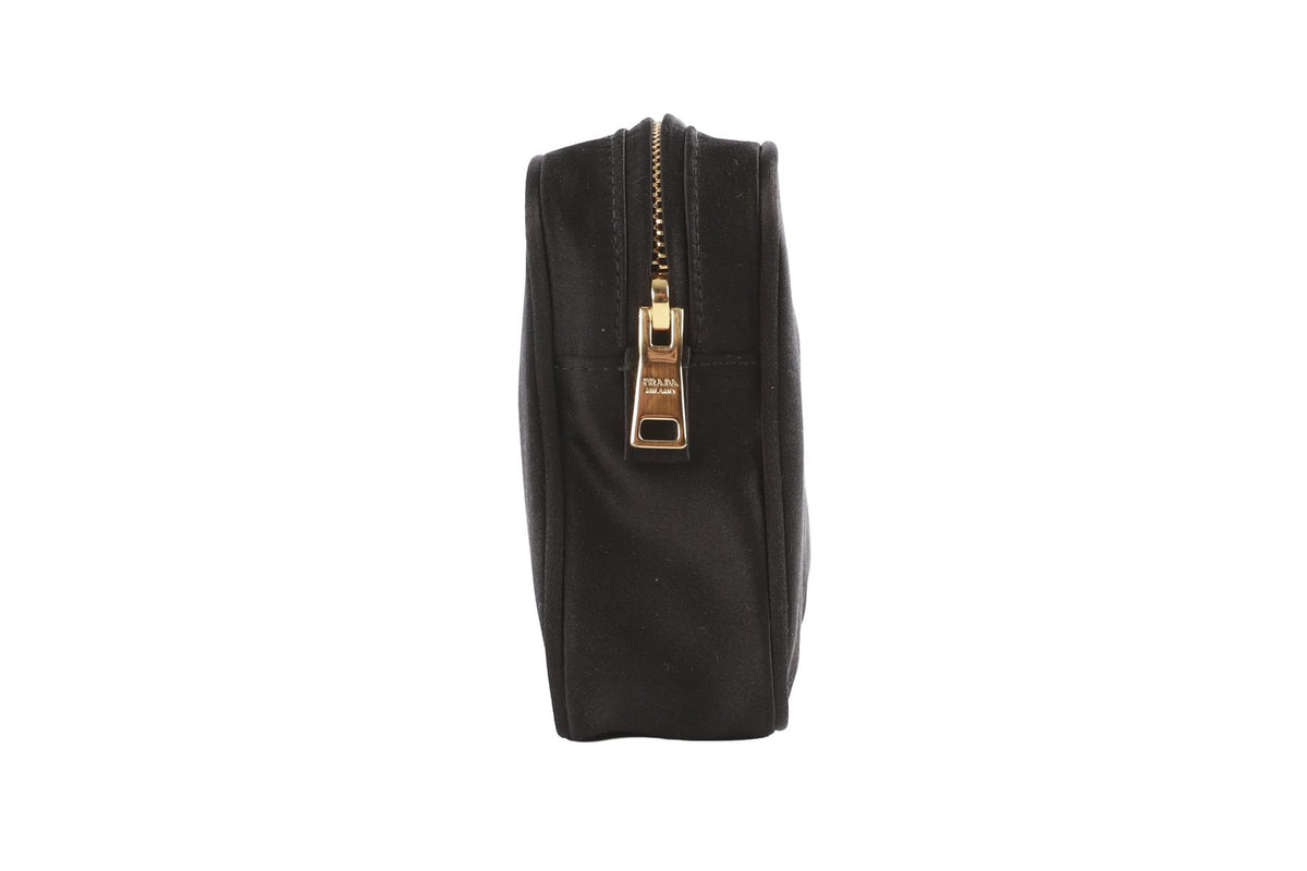 PRADA BLACK SILK JEWELLERY CASE AND DUSTBAGS