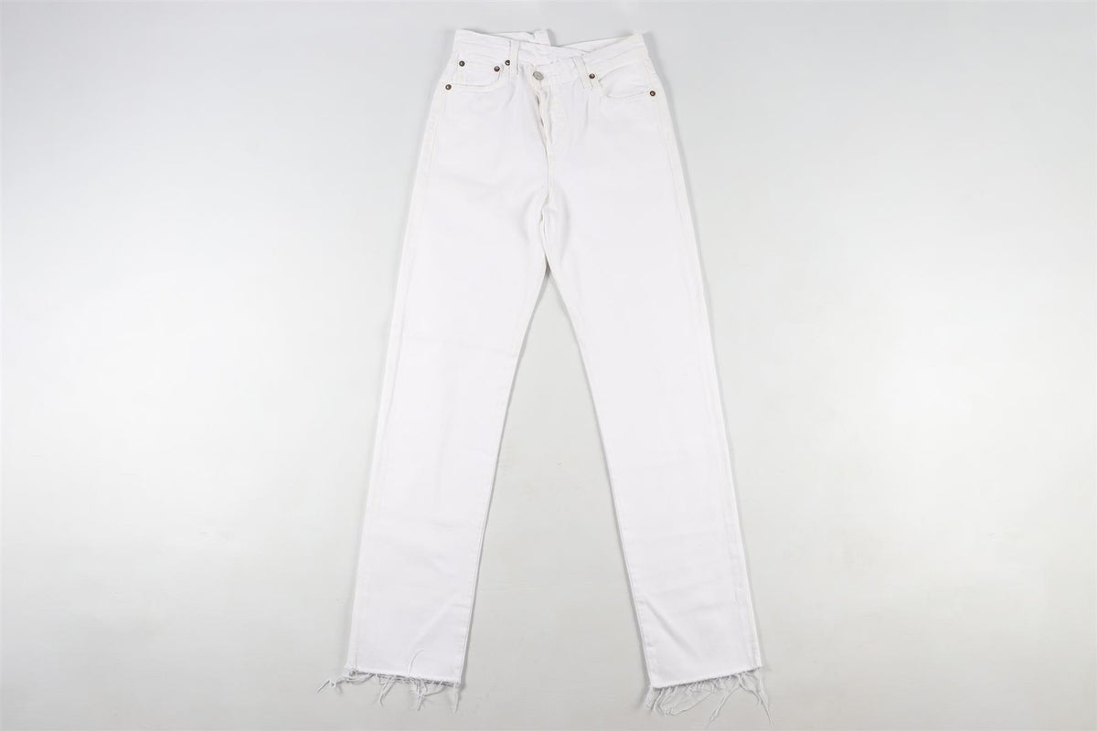 AGOLDE WHITE HIGH RISE STRAIGHT LEG JEANS W24 UK 6