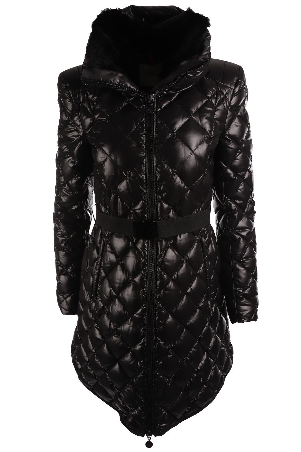 MONCLER BLACK PADDED DOWN COAT UK 10