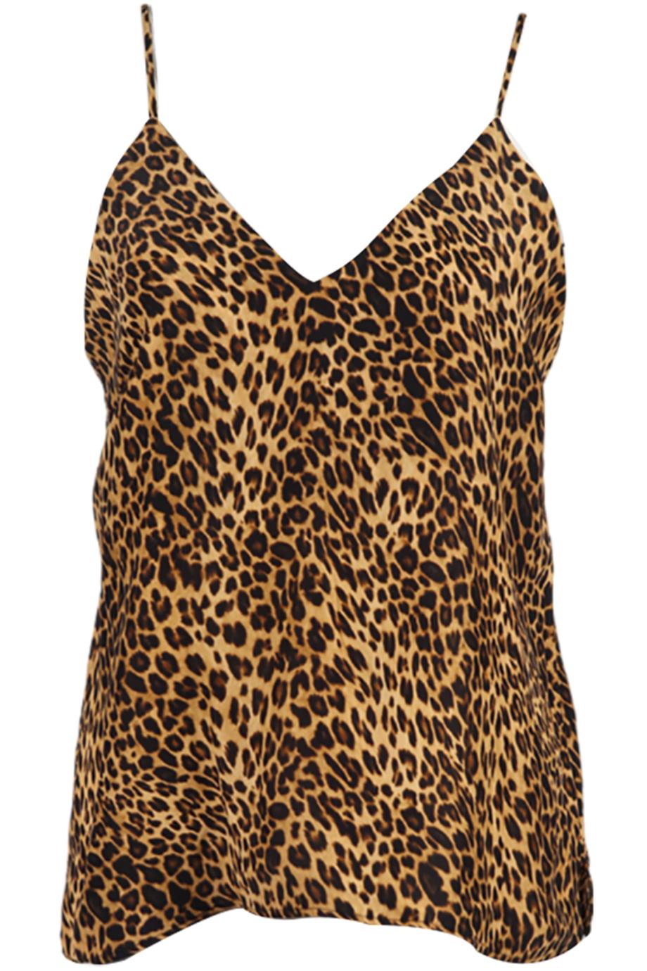 ANINE BING LEOPARD PRINT SILK TOP MEDIUM nikkibradford