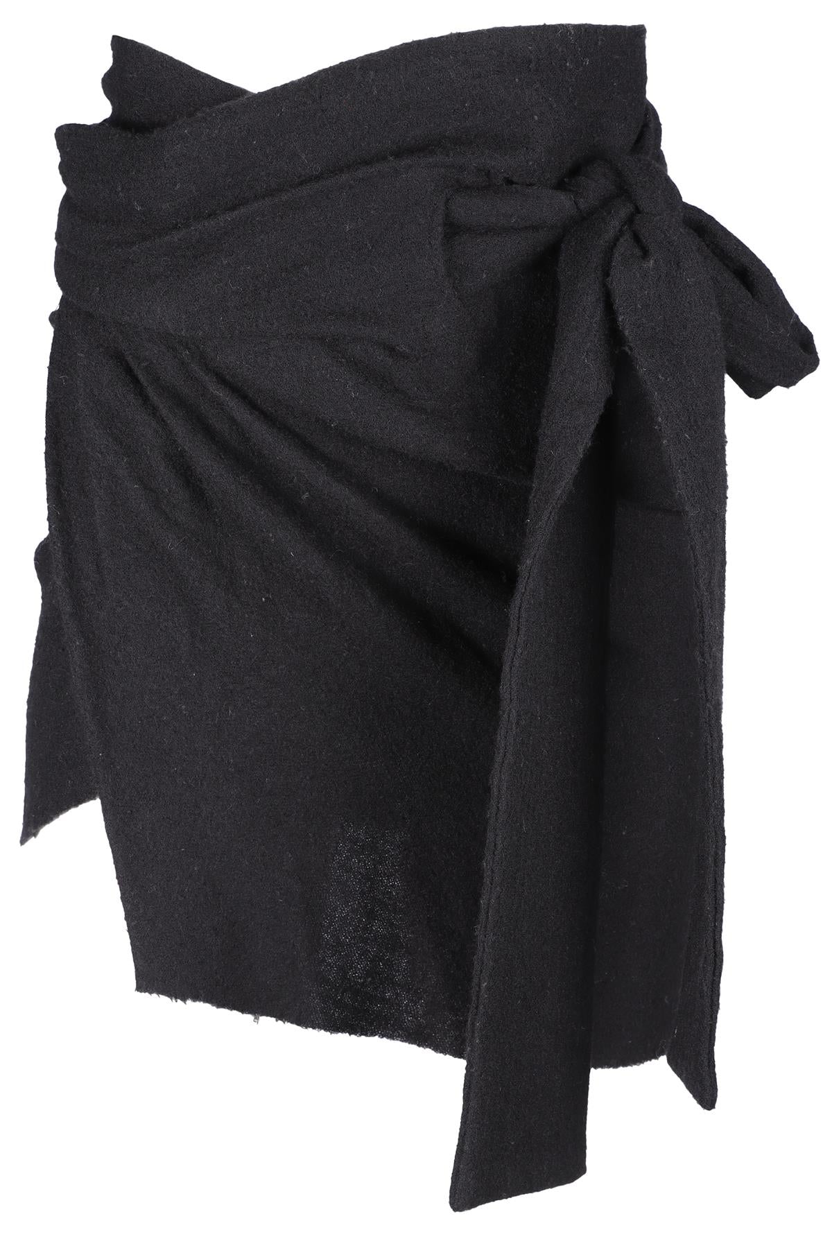 ISABEL MARANT BLACK WOOL MINI SKIRT FR 36 UK 8