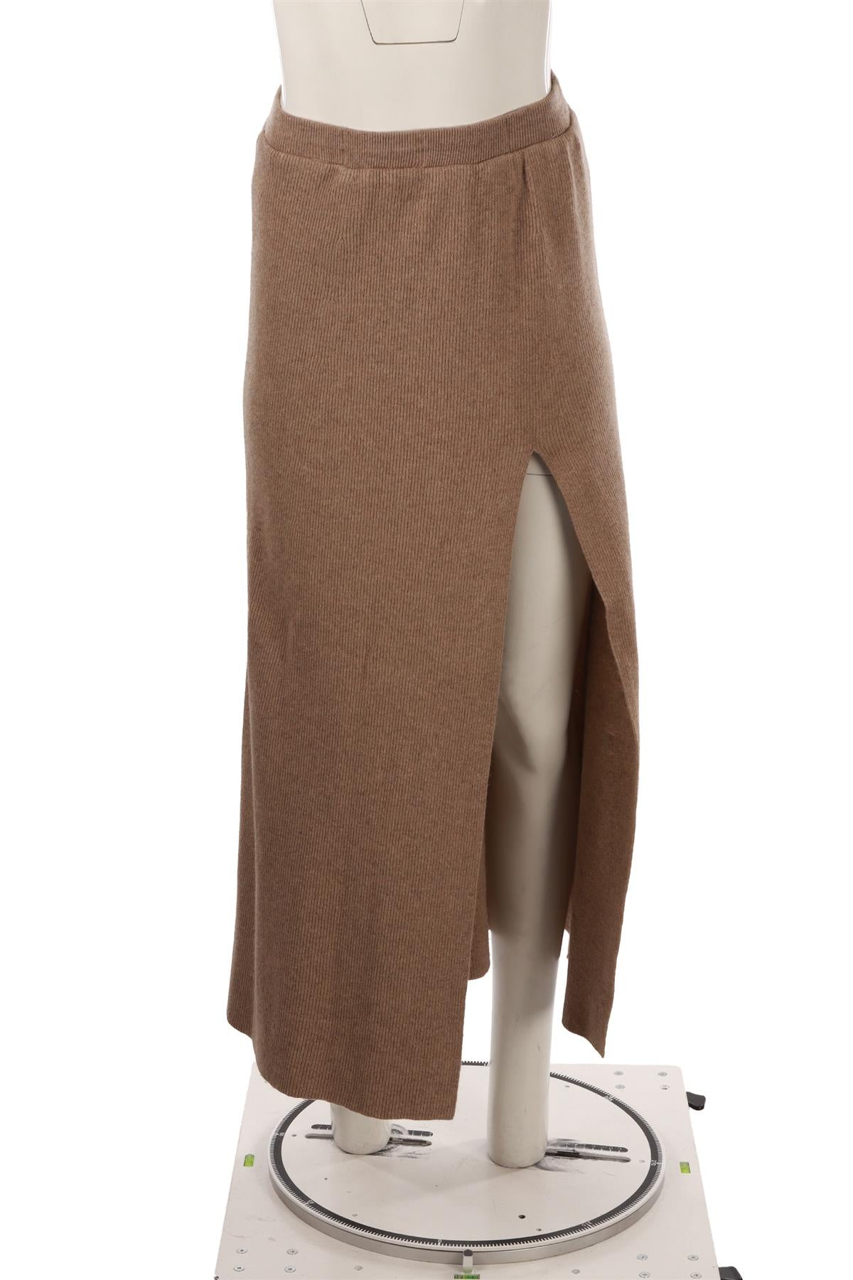 BEIGE KNIT MAXI SKIRT