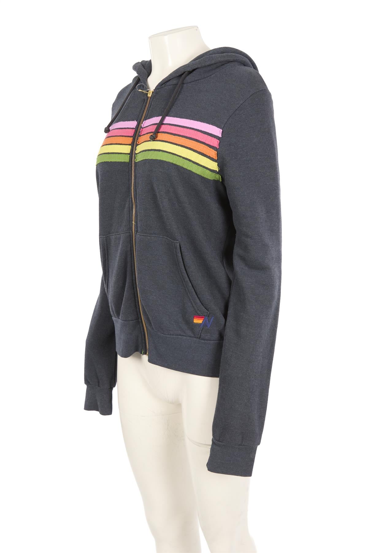 AVIATOR NATION NAVY COTTON HOODIE SMALL