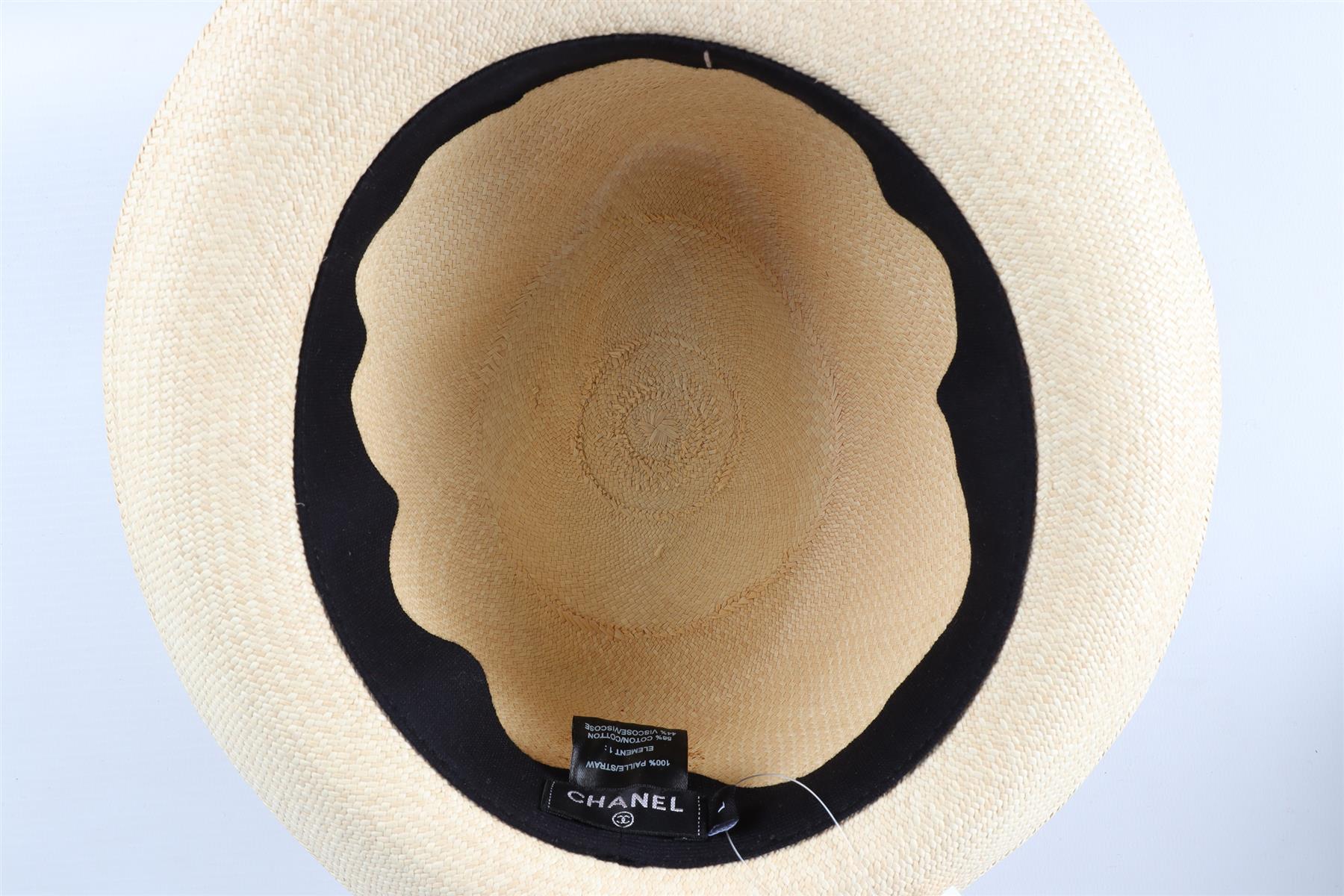 CHANEL BEIGE 2017 STRAW HAT LARGE