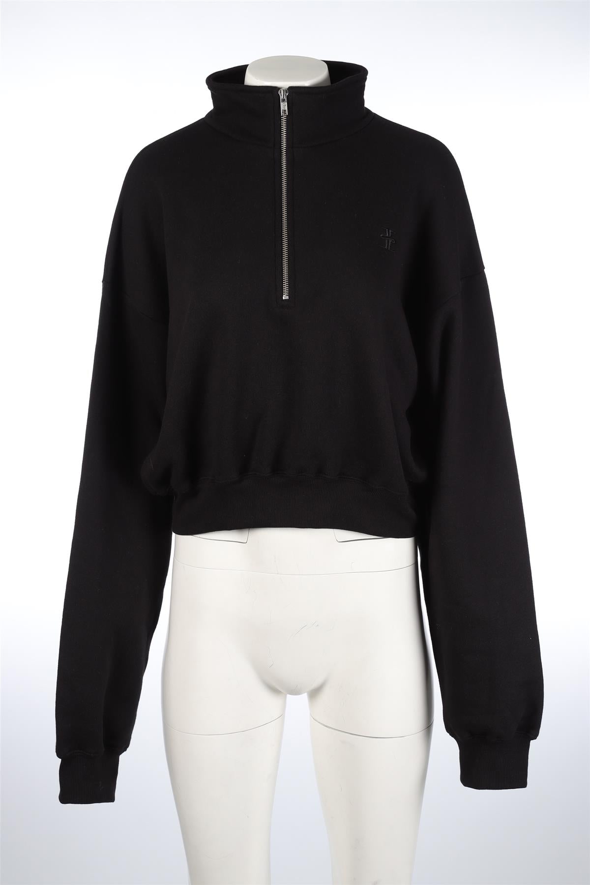 ETERNE BLACK COTTON SWEATSHIRT LARGE