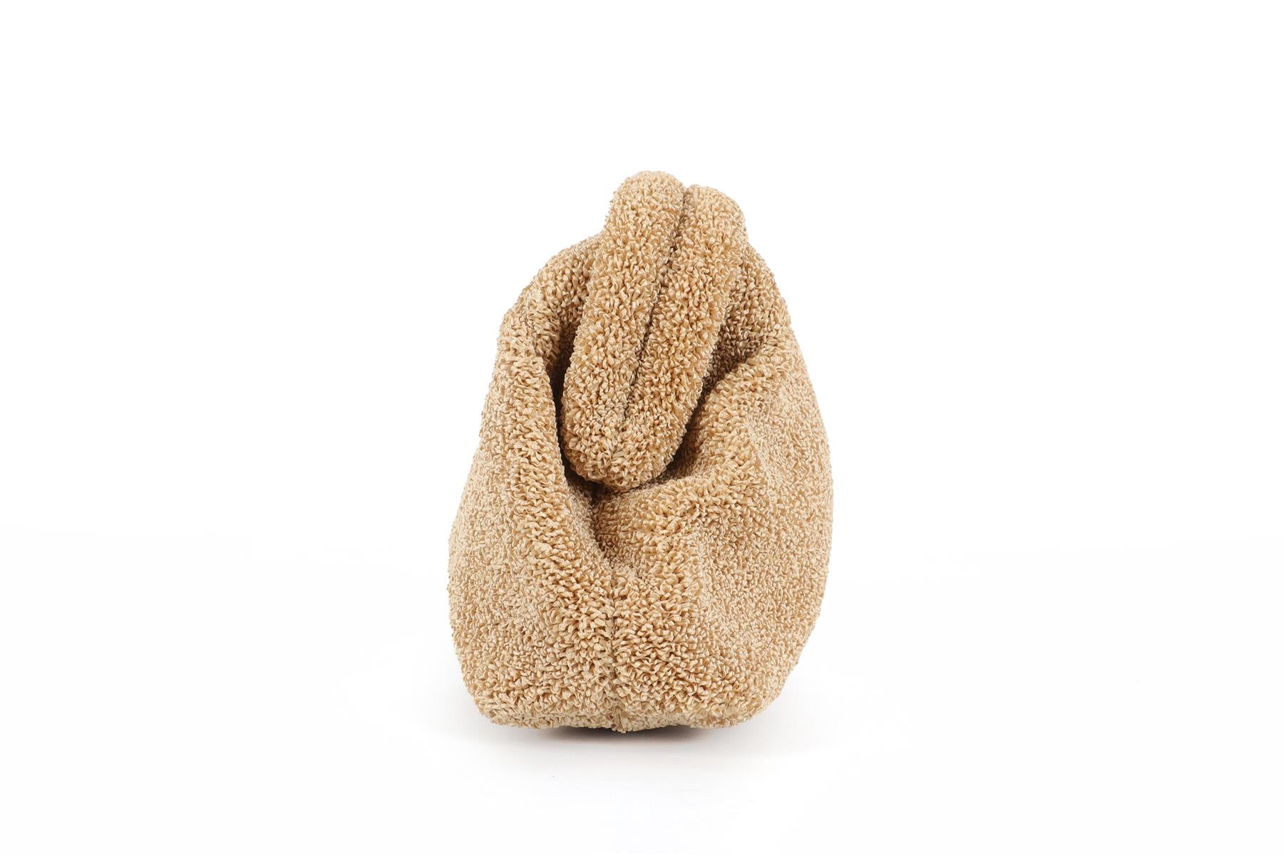 THE ROW BEIGE MIRA RAFFIA CLUTCH