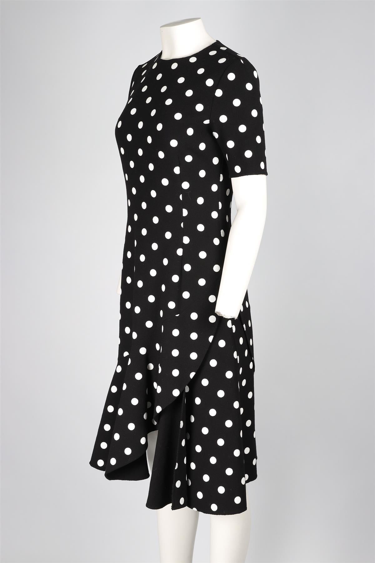 OSCAR DE LA RENTA BLACK 2019 WOOL MIDI DRESS US 8 UK 12