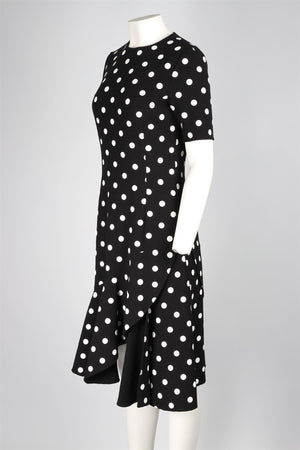 OSCAR DE LA RENTA BLACK 2019 WOOL MIDI DRESS US 8 UK 12