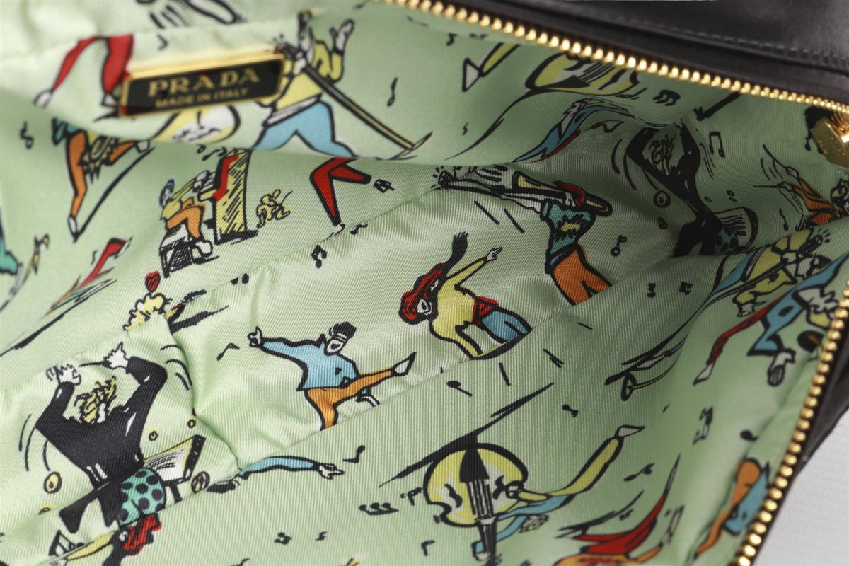 PRADA BLACK SILK JEWELLERY CASE AND DUSTBAGS
