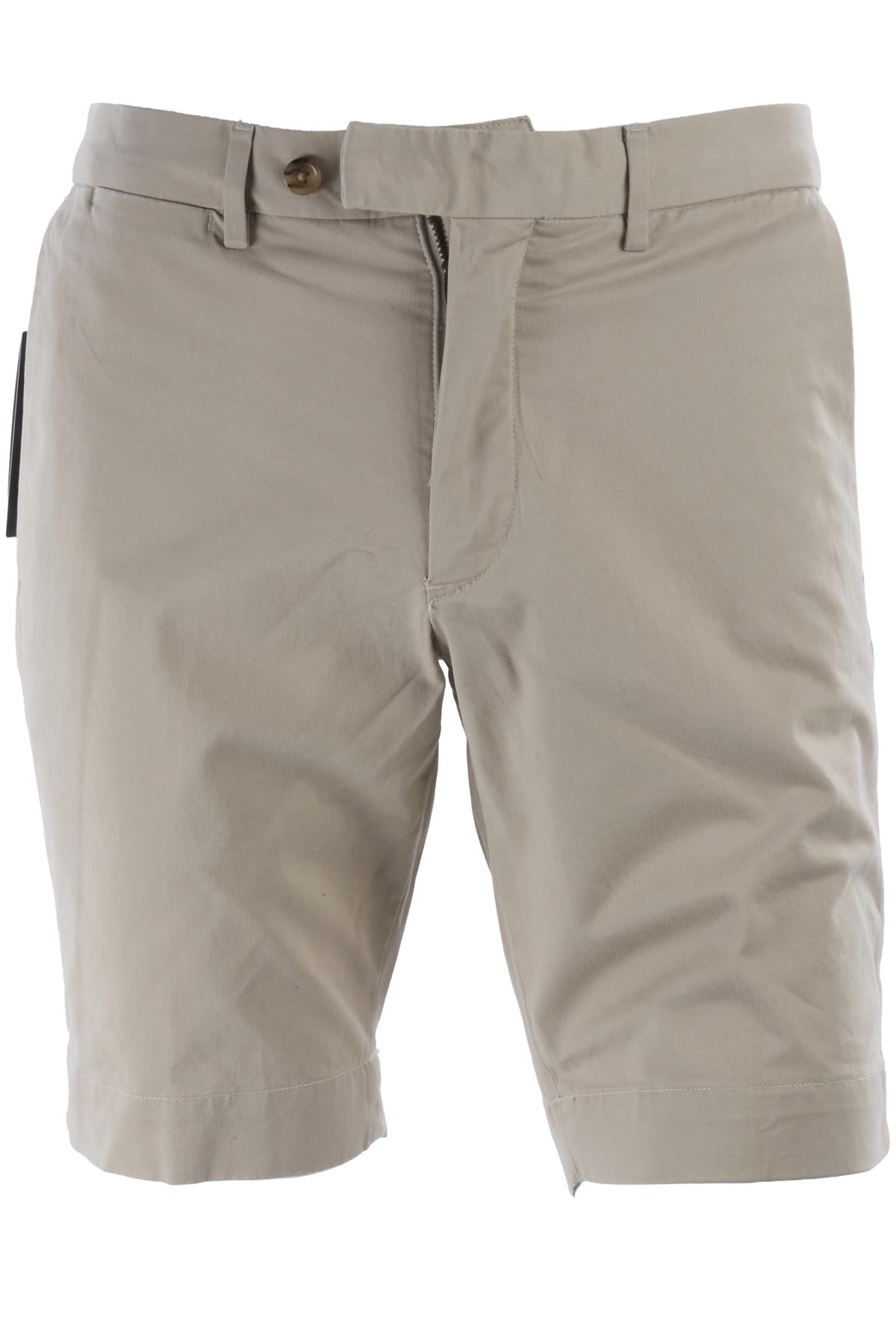 BEIGE MEN'S COTTON SHORTS
