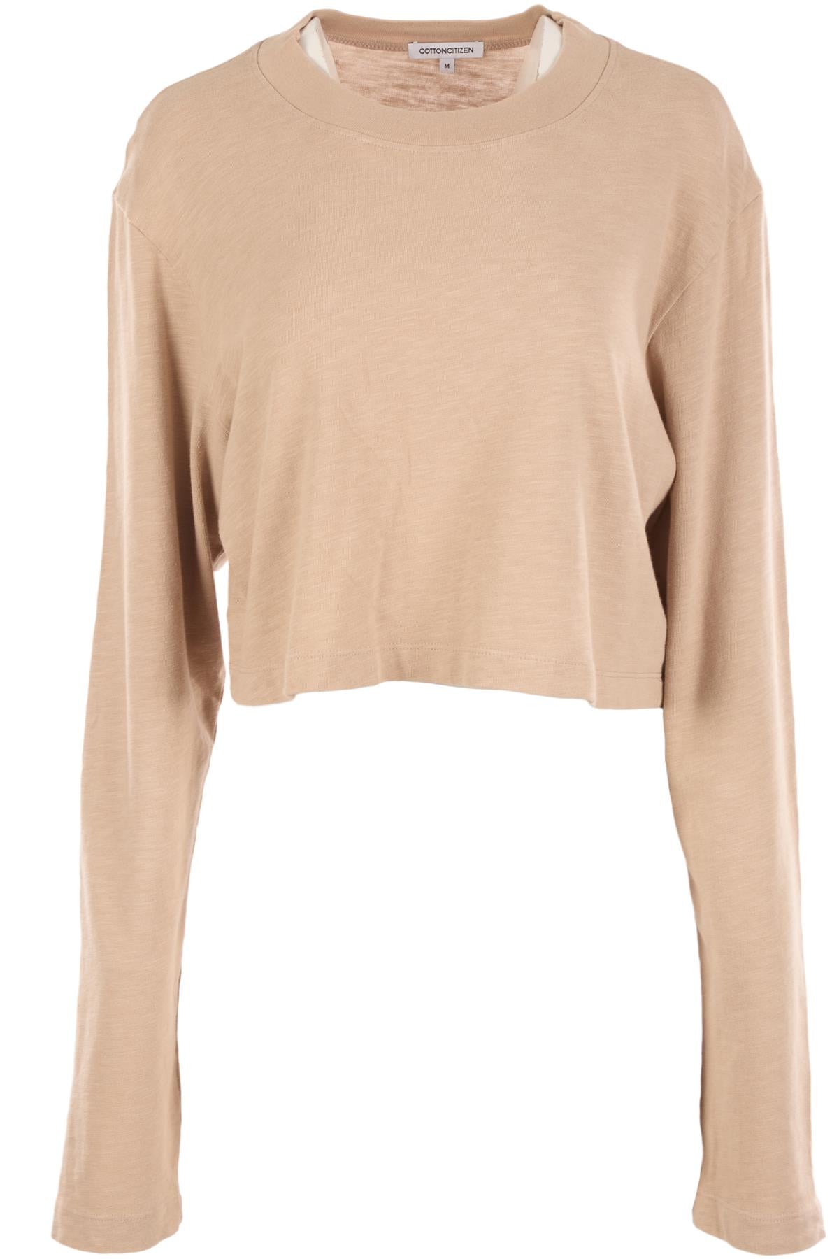 COTTON CITIZEN BEIGE COTTON TOP MEDIUM