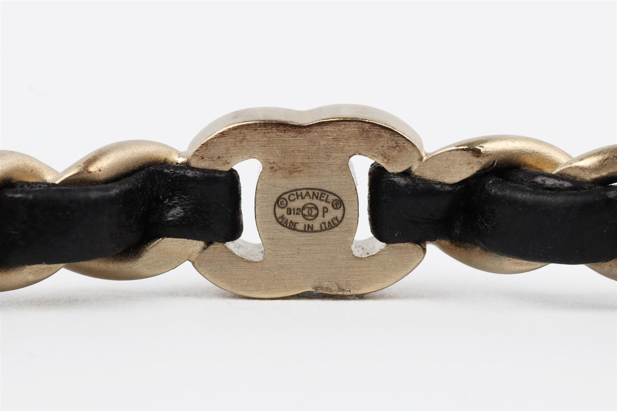 CHANEL BLACK 2012 CC CHAIN BRACELET