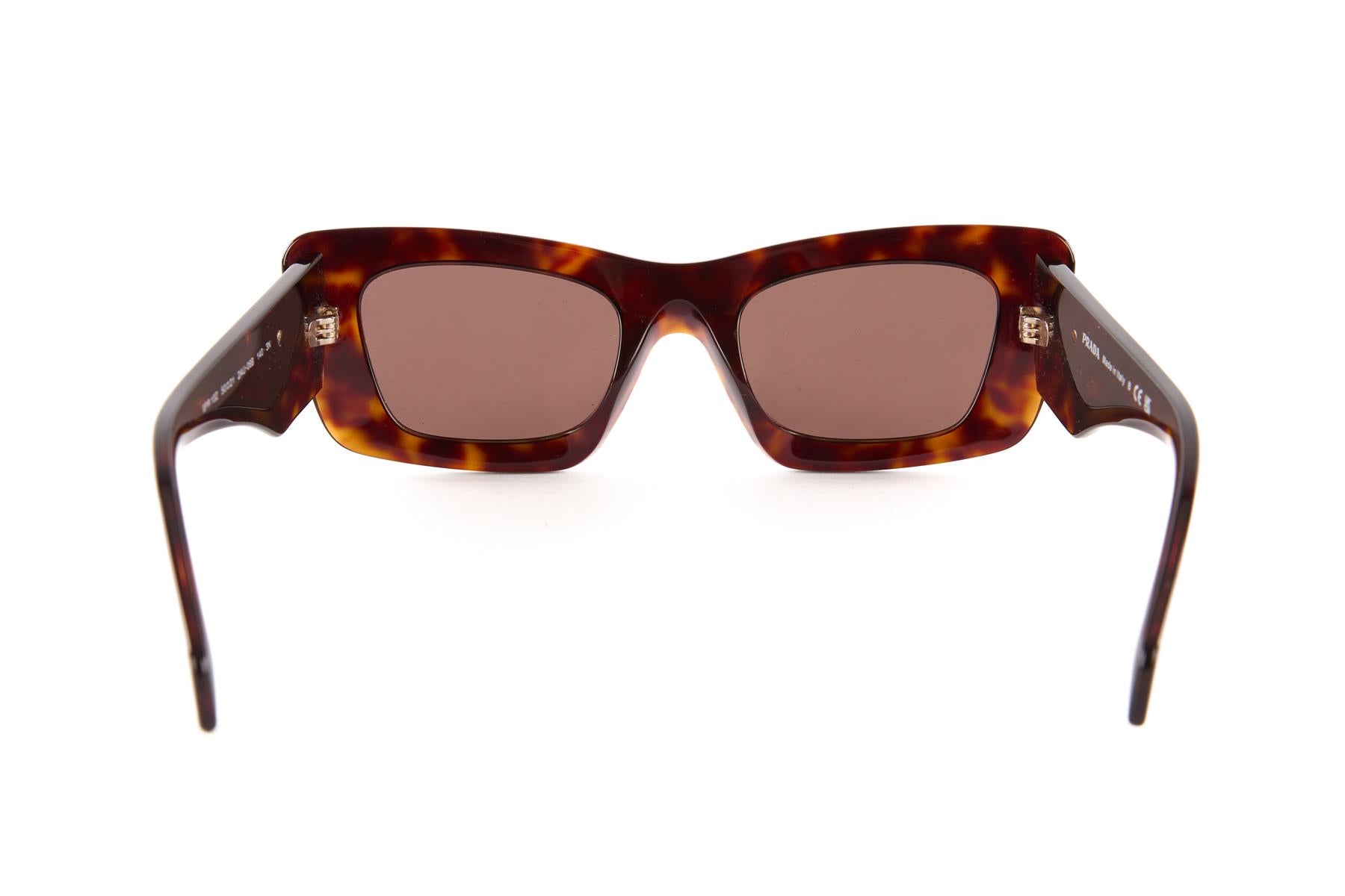 PRADA BROWN CAT EYE ACETATE SUNGLASSES