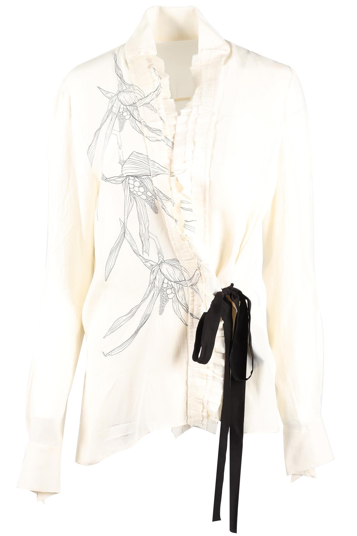 IBRIGU SARTORIAL ENGINEERING CREAM AND BLACK SILK TOP IT 40 UK 8