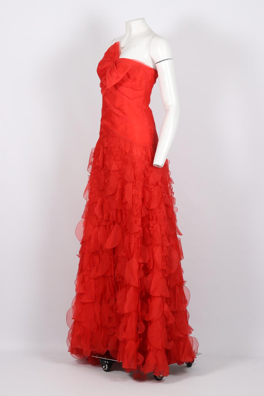 OSCAR DE LA RENTA 2010 STRAPLESS SILK GOWN US 4 UK 8
