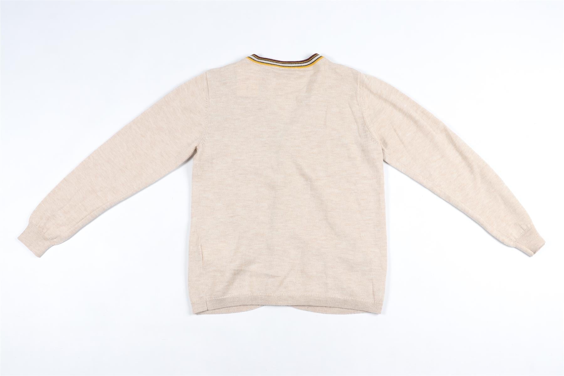 BONPINT BEIGE KIDS BOYS CARDIGAN 12 YEARS