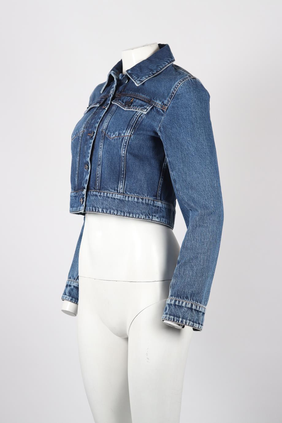 SPORTMAX CROPPED DENIM JACKET UK 8