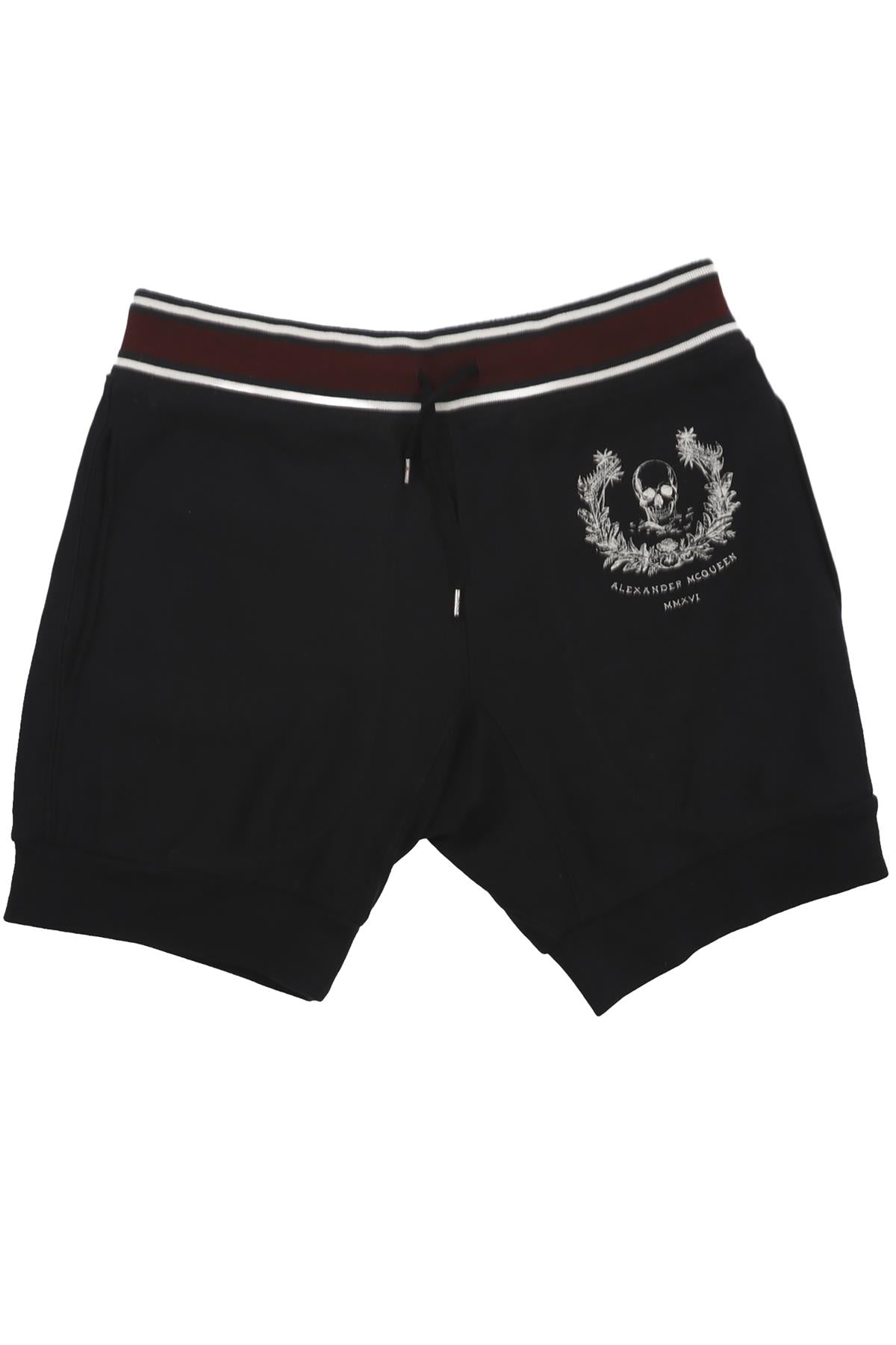 ALEXANDER MCQUEEN BLACK MEN'S COTTON SHORTS SMALL