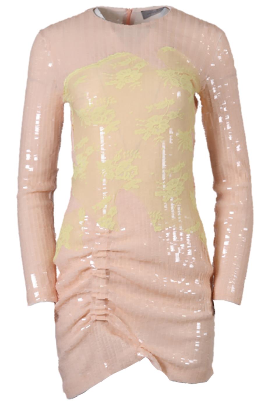 PREEN BY THORNTON BREGAZZI SEQUINNED MESH MINI DRESS MEDIUM