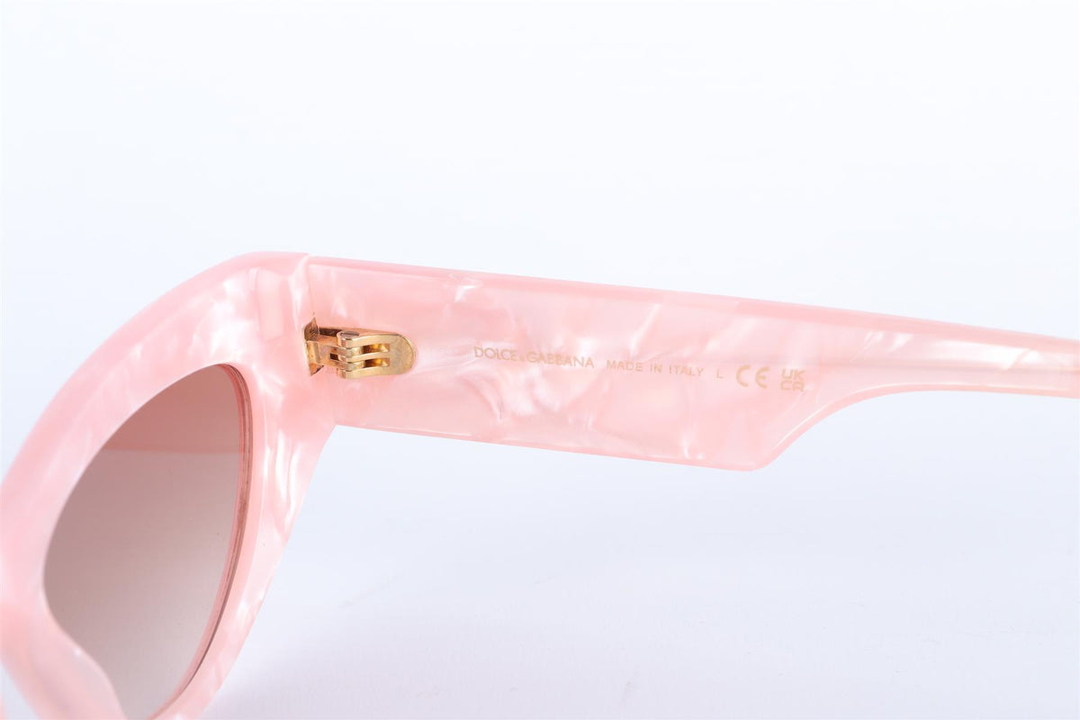 DOLCE & GABBANA PINK CAT EYE ACETATE SUNGLASSES