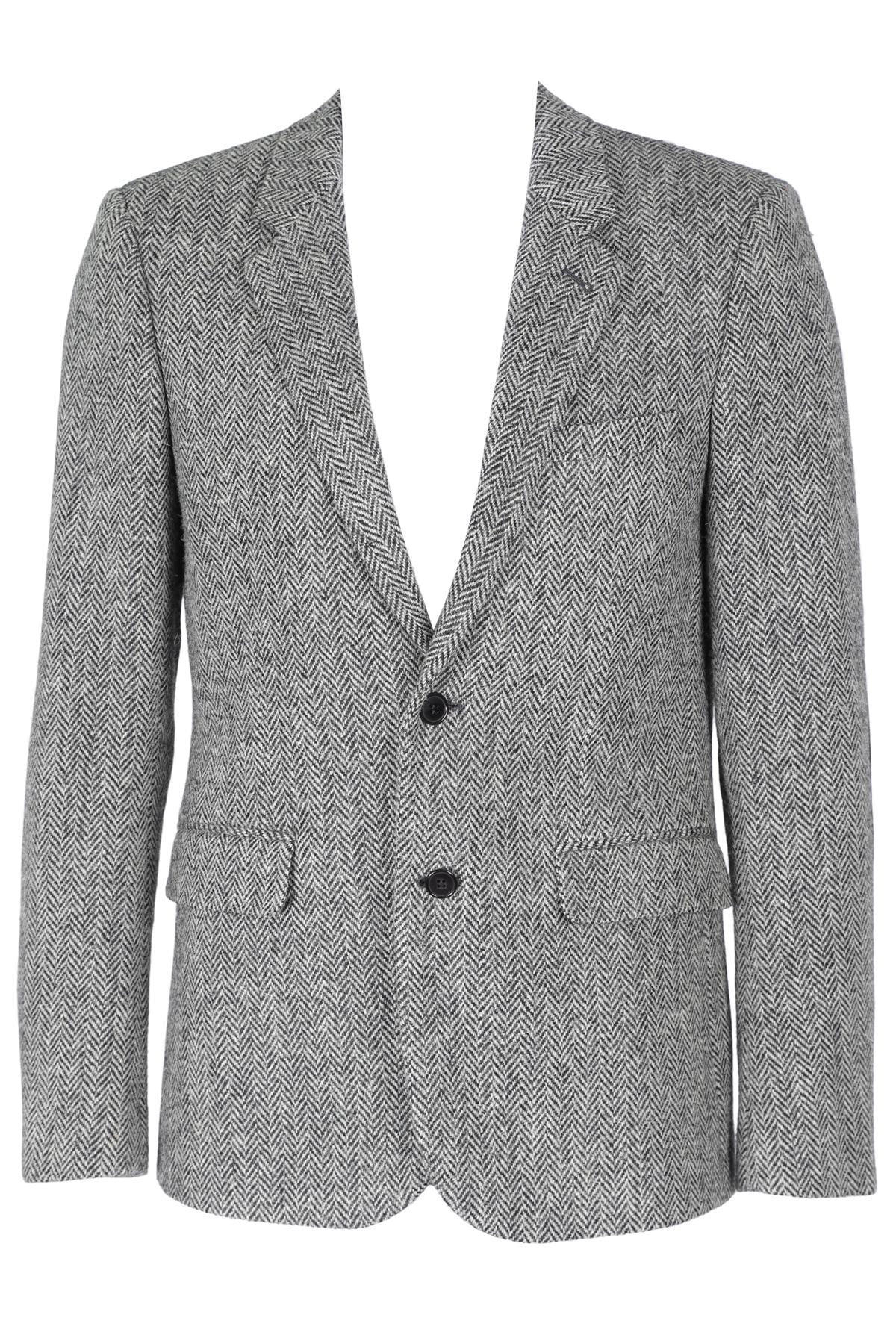 SAINT LAURENT GREY MEN'S WOOL BLAZER IT 52 UK/US 42