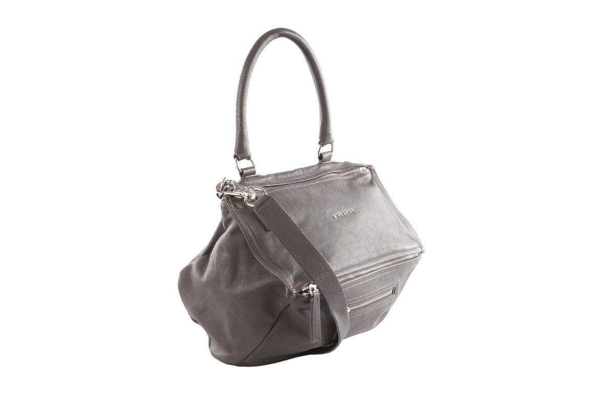 GIVENCHY GREY PANDORA MEDIUM LEATHER SHOULDER BAG