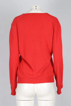 BOTTEGA VENETA RED CASHMERE SWEATER IT 42 UK 10