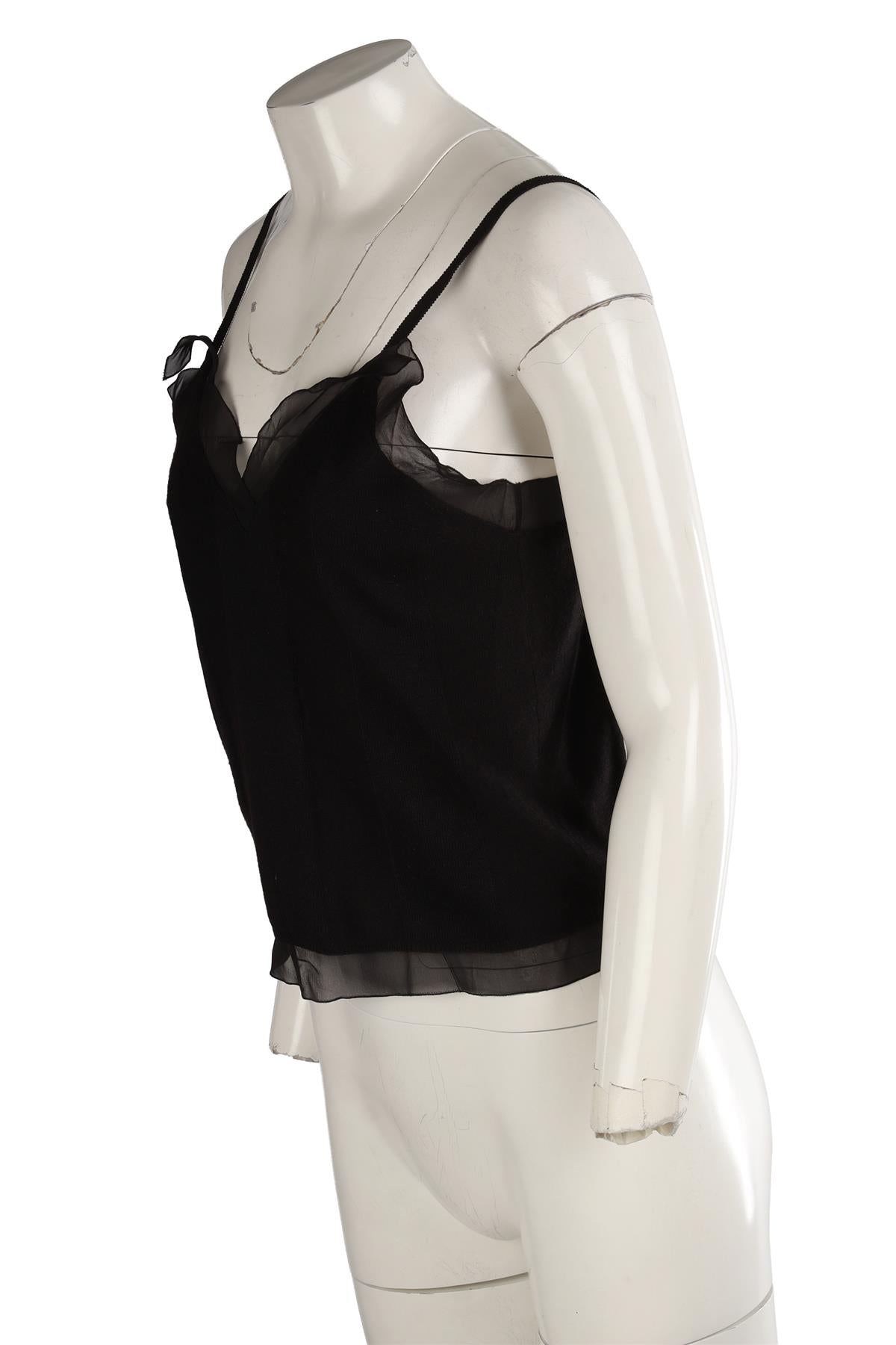 PRADA BLACK WOOL VEST IT 42 UK 10