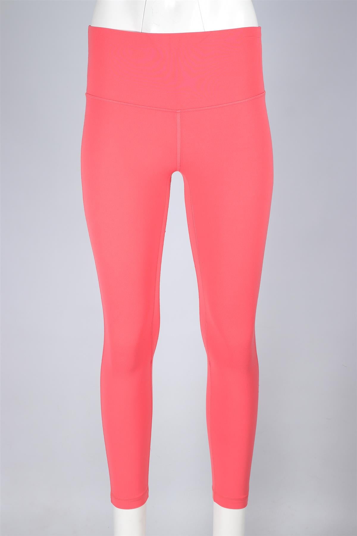 LULULEMON DESERT RED JERSEY LEGGINGS UK 4