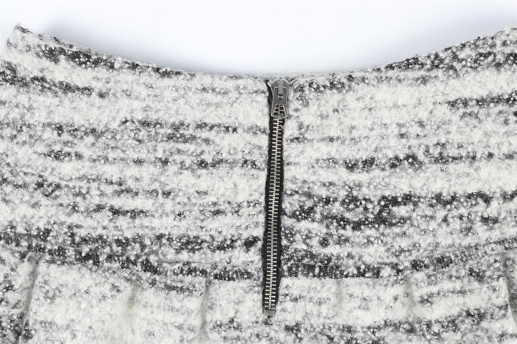 ISABEL MARANT GREY WOOL MINI SKIRT FR 36 UK 8