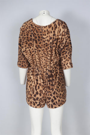 EMILIA WICKSTEAD BROWN TERRY PLAYSUIT XSMALL