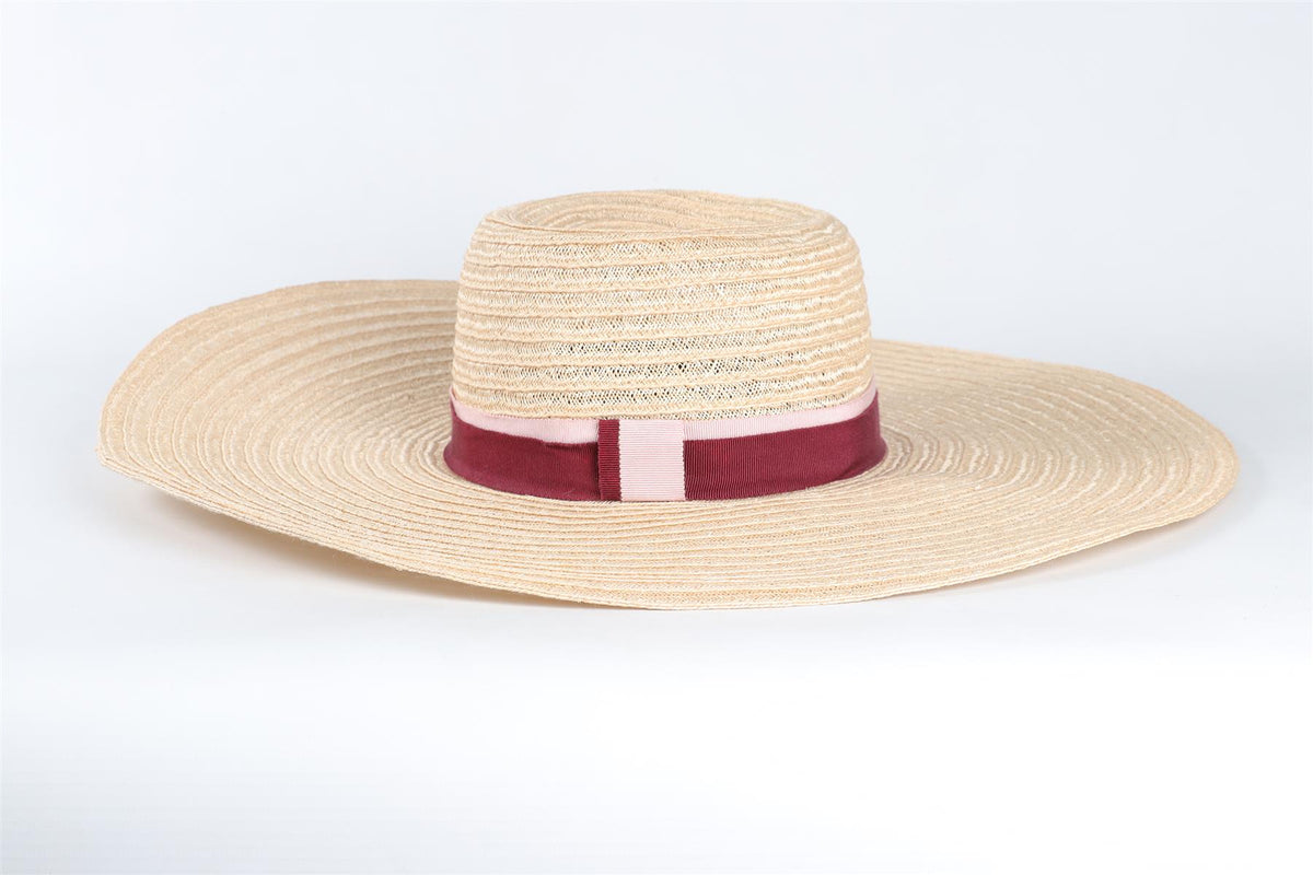 MAISON MICHEL BEIGE STRAW HAT