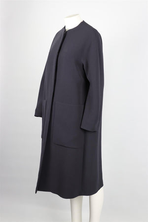 ROKSANDA NAVY CREPE COAT XSMALL