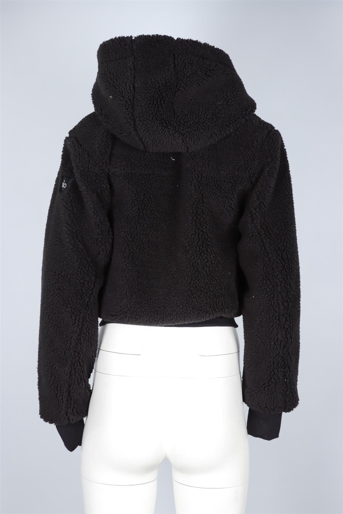 ALO YOGA BLACK FLEECE JACKET XSMALL