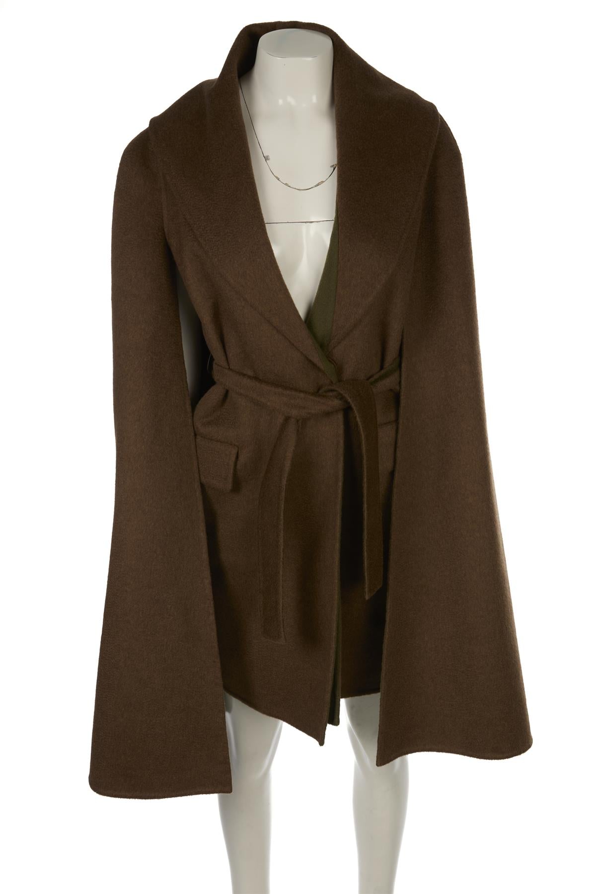 MAX MARA ATELIER BROWN CASHMERE COAT IT 40 UK 8