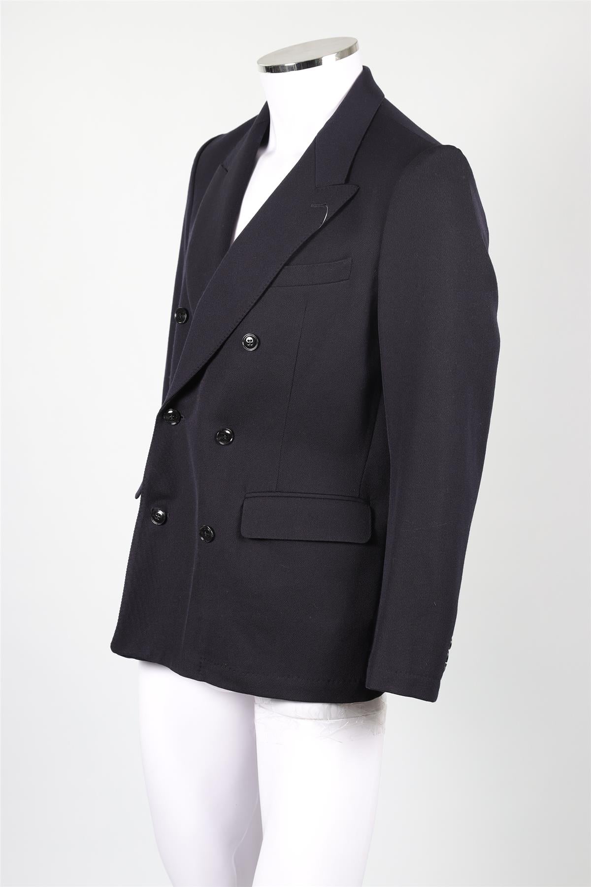 DRIES VAN NOTEN NAVY MEN'S WOOL BLAZER IT 50 UK/US CHEST 40