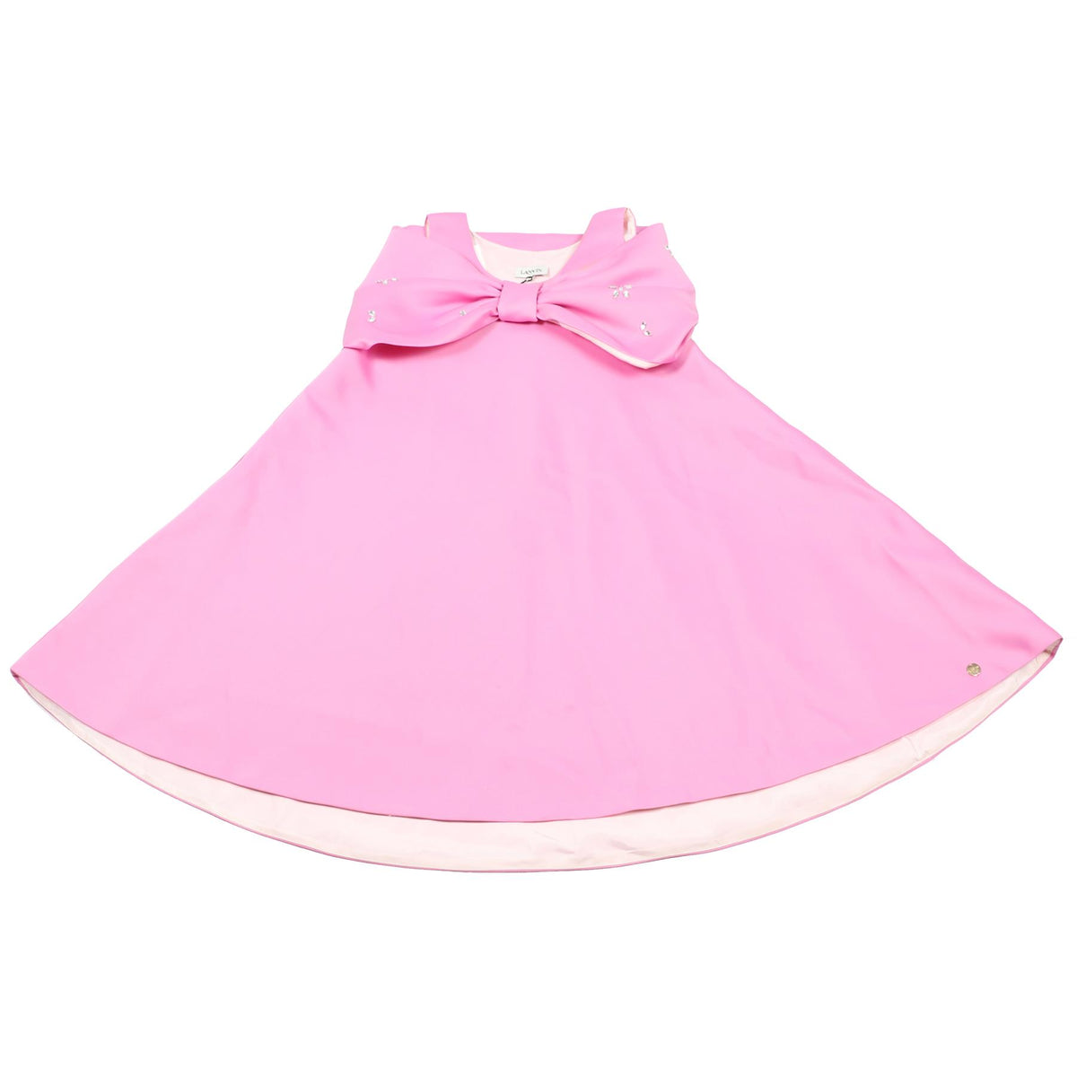 LANVIN PINK KIDS GIRLS SATIN DRESS 12 YEARS