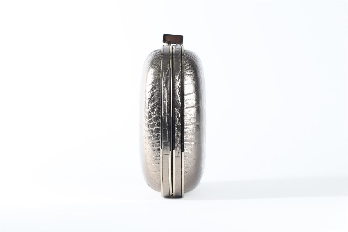 ANYA HINDMARCH GOLD LEATHER CLUTCH