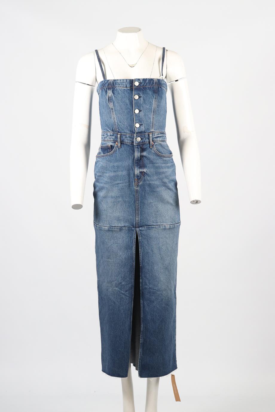 REFORMATION DENIM MAXI DRESS US 2 UK, 6