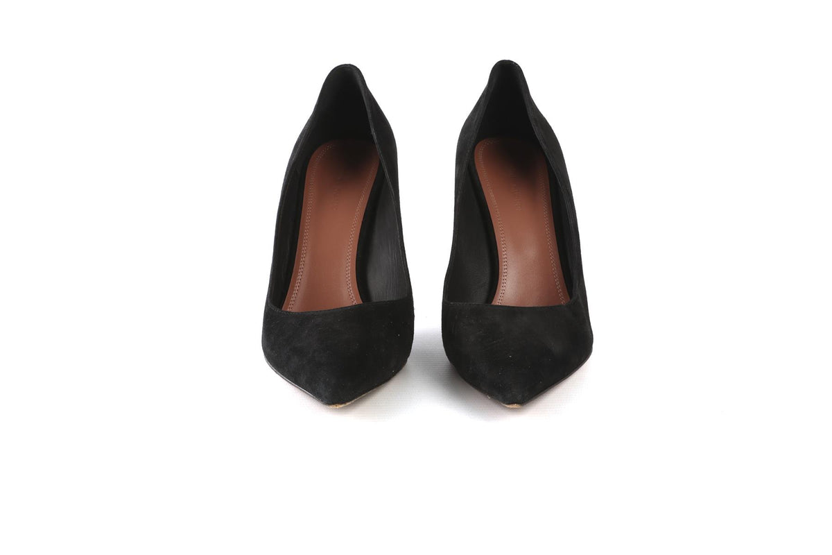 AMINA MUADDI BLACK SUEDE PUMPS EU 39 UK 6 US 9